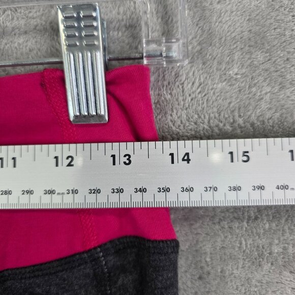 Womens Nike Dri Fit Gray & Pink Capri Leggings Mid Rise Cotton Blend Stretch S - Picture 7 of 10